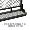 Black Steel Garage Grid Wall Shelf
