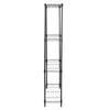 Black 4-Tier Slim Profile Shelving Unit