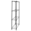 Black 4-Tier Slim Profile Shelving Unit