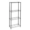 Black 4-Tier Slim Profile Shelving Unit