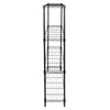 Black 4-Tier Slim Profile Wide Shelving Unit