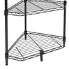 Black 6-Tier Compact Triangle Corner Shelving Unit