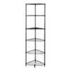 Black 6-Tier Compact Triangle Corner Shelving Unit