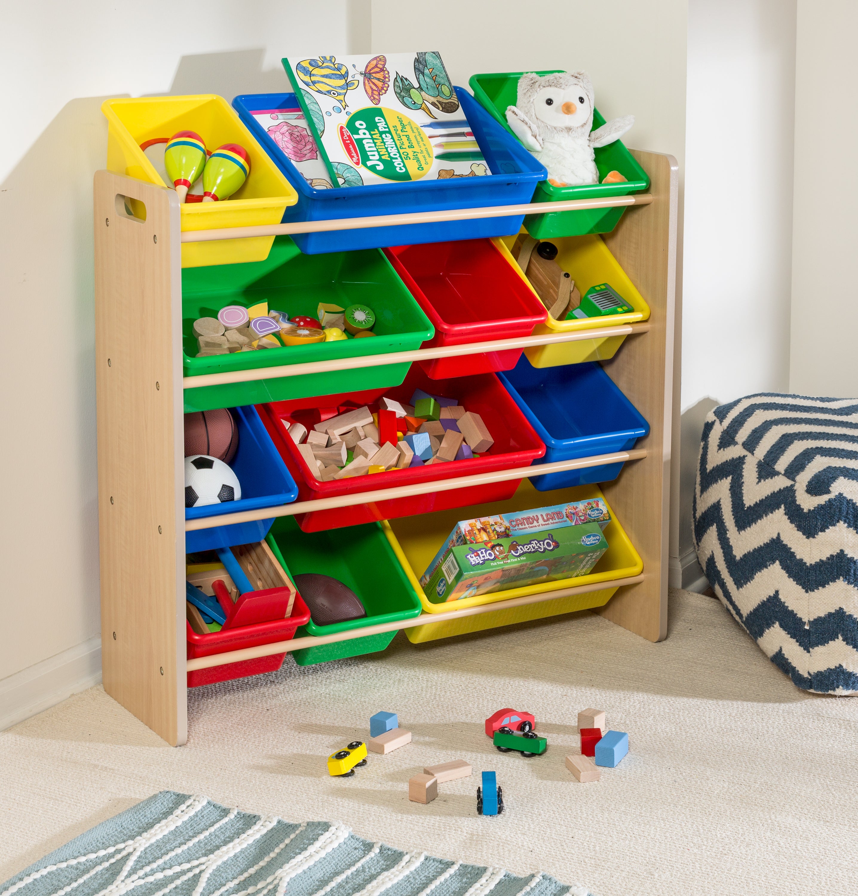 Toy Storage Organizer for Kids, 3-Tier Multi-Purpose Storage Bins