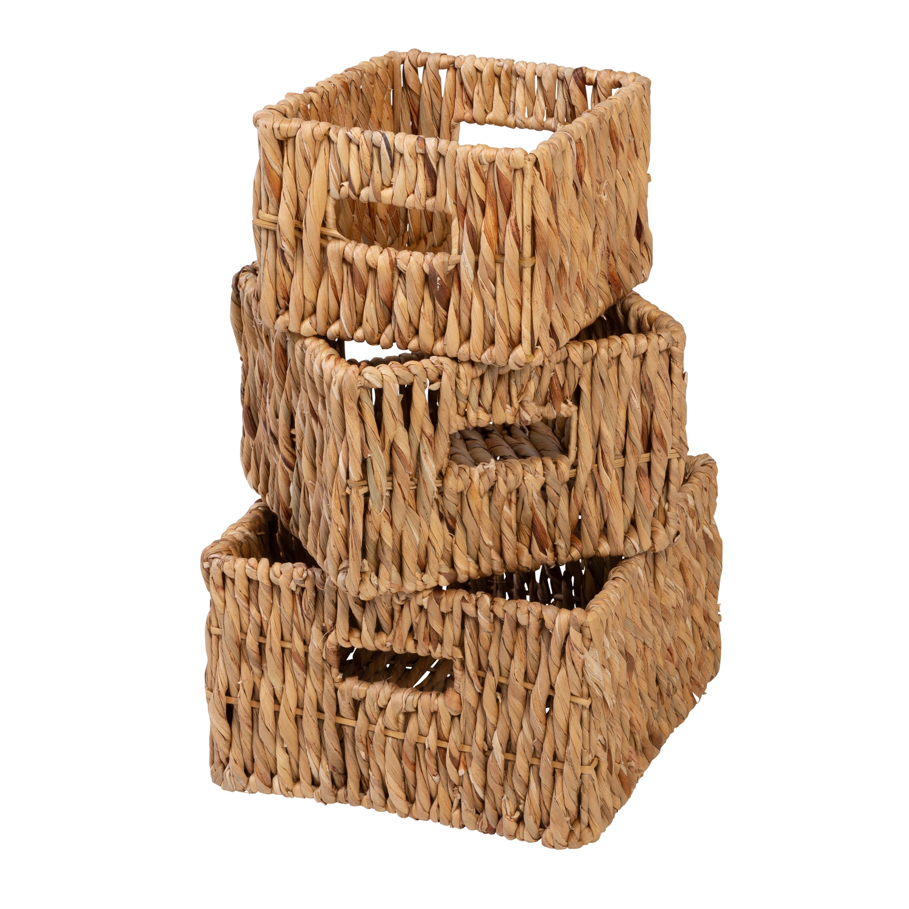 Handmade Storage Baskets, Set of 3 Nesting Sari Baskets