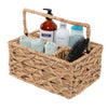 Natural Wicker Multi-Use 3-Compartment Basket Caddy with Handle