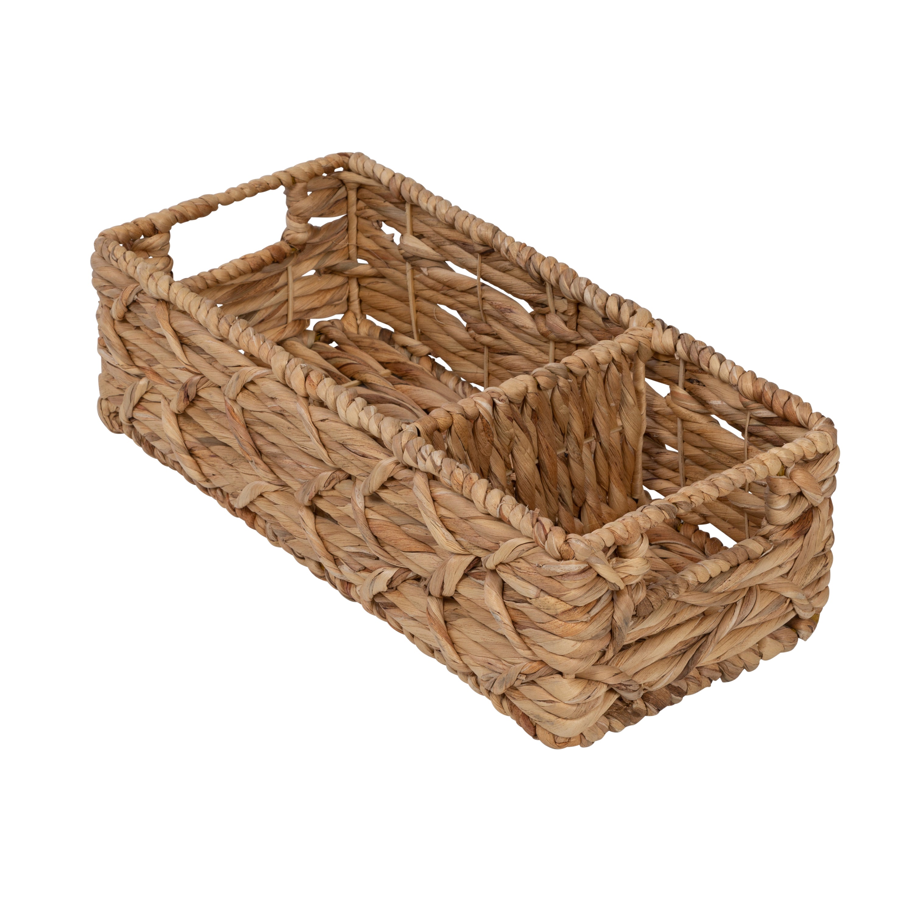 Empty Wicker Basket Tray With Dividers Isolated On White Stock Photo,  Picture and Royalty Free Image. Image 35345327.