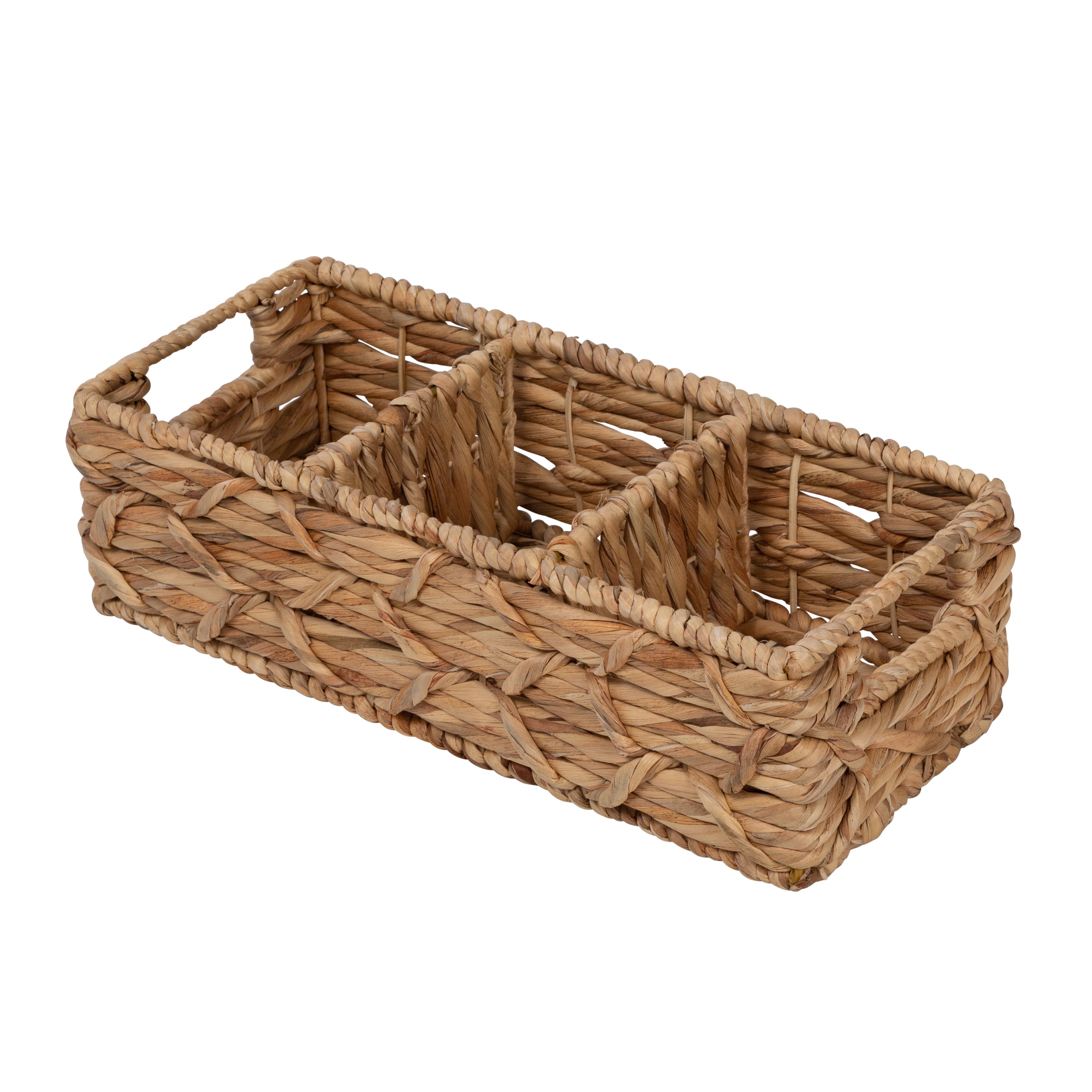 Honey-Can-Do Set of 2 Multi-Purpose Wicker Baskets with Dividers, Natural  STO-09845 Natural