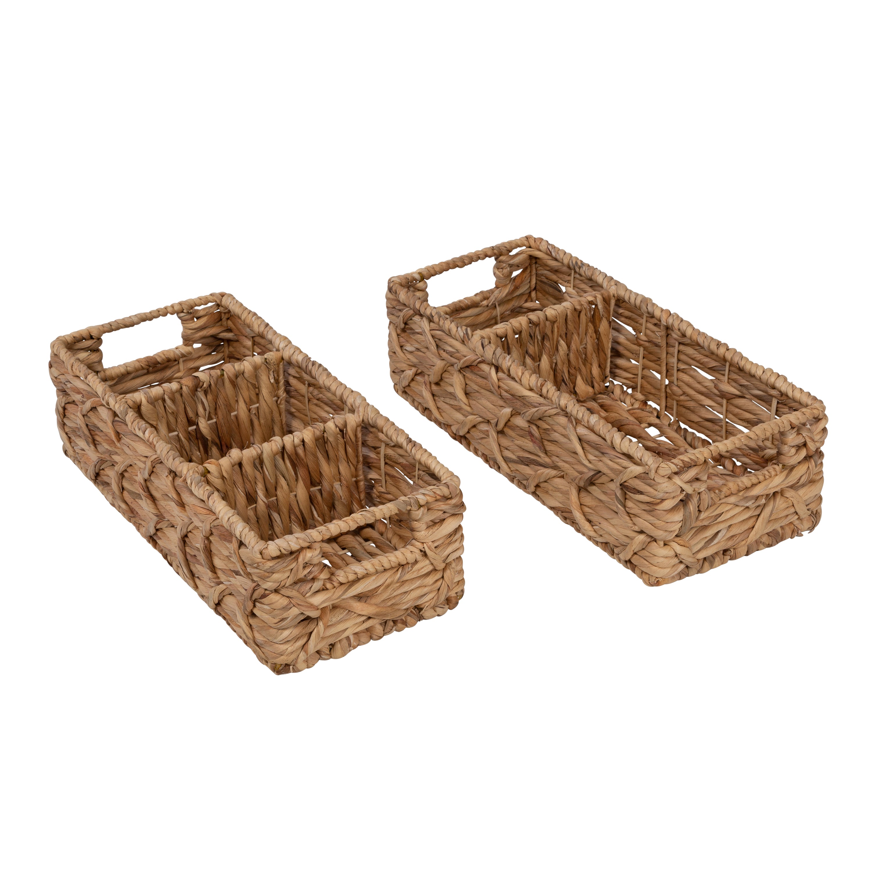 Honey-Can-Do Set of 2 Baskets with Dividers, Natural ,Natural