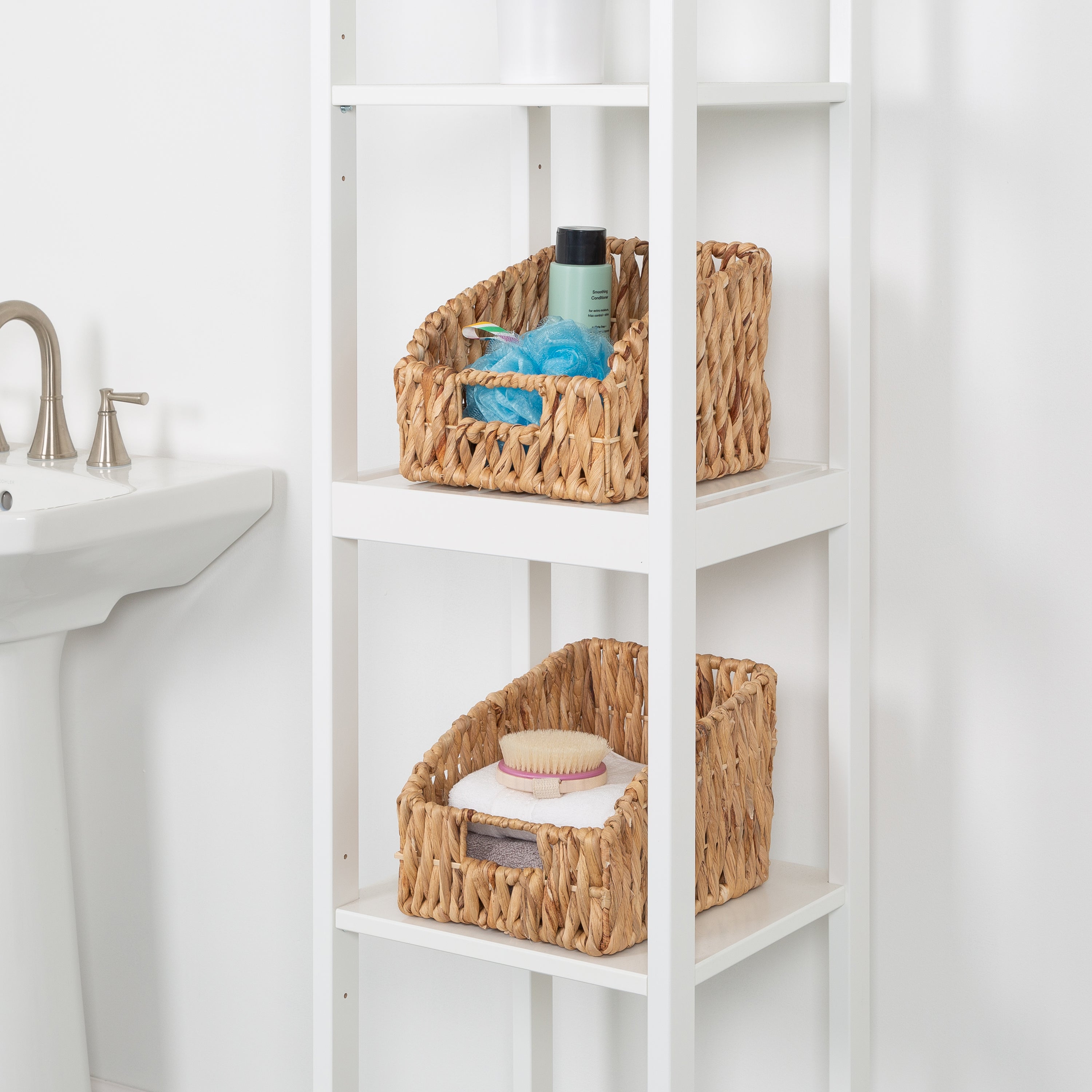 Bathroom Shelves With Baskets
