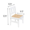 White/Natural Kids Table and Chairs (3-Piece Set)