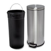 Silver 30L Round Stainless Steel Step Trash Can