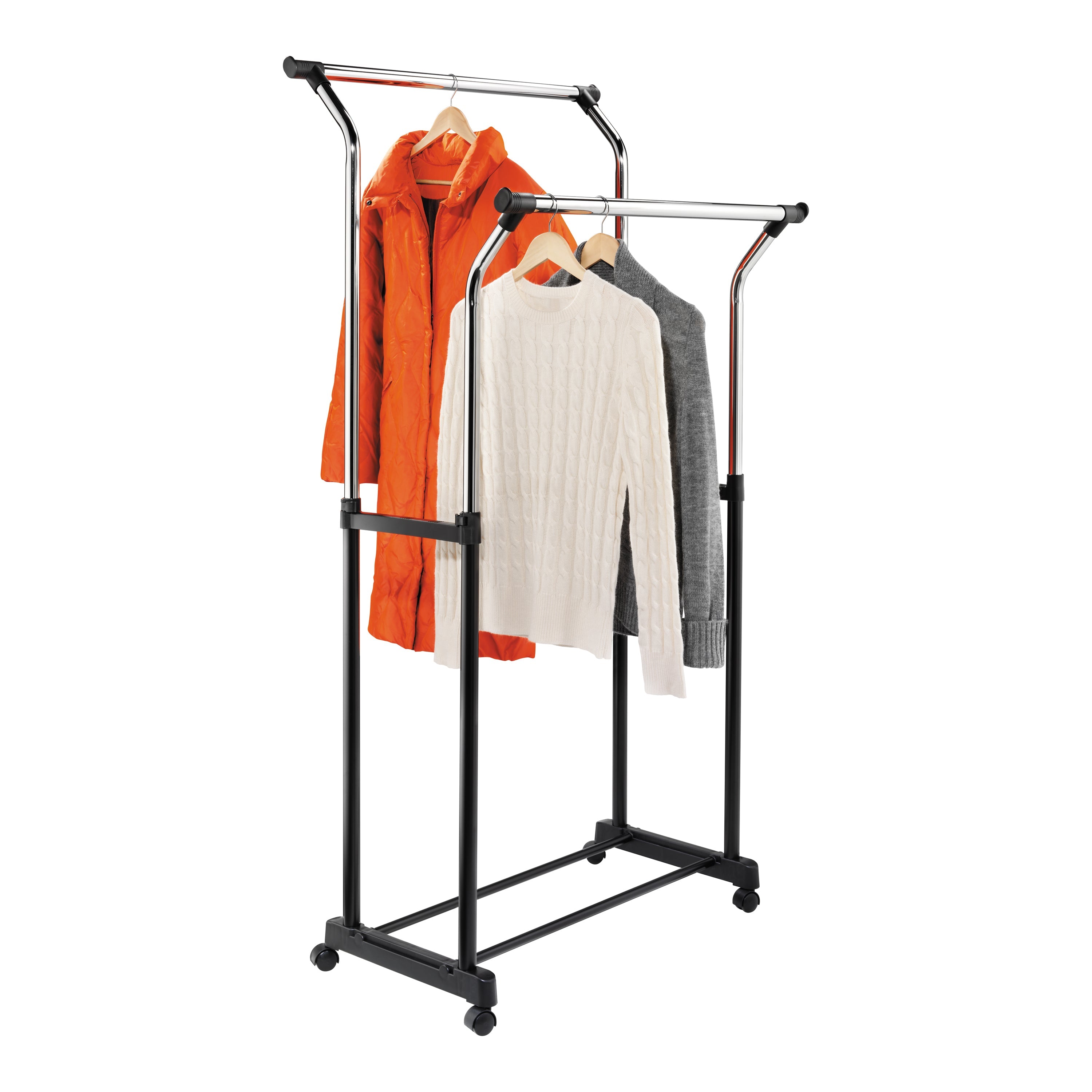 Chrome Heavy Duty Double Hanging Garment Rack