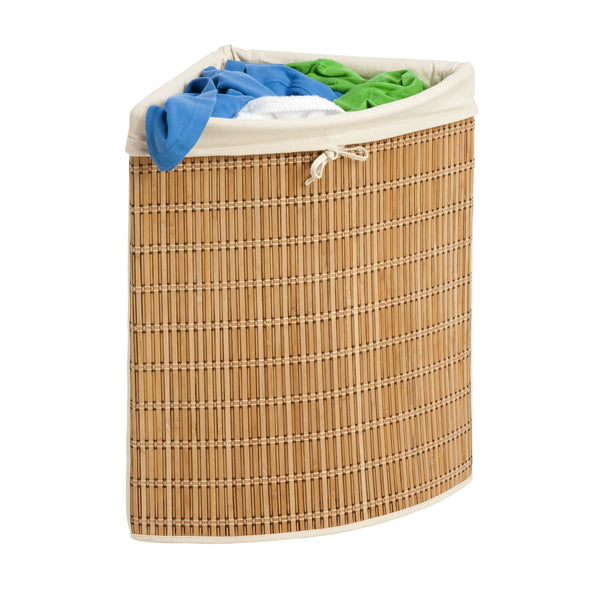 Hamper fits snugly into any corner in any room