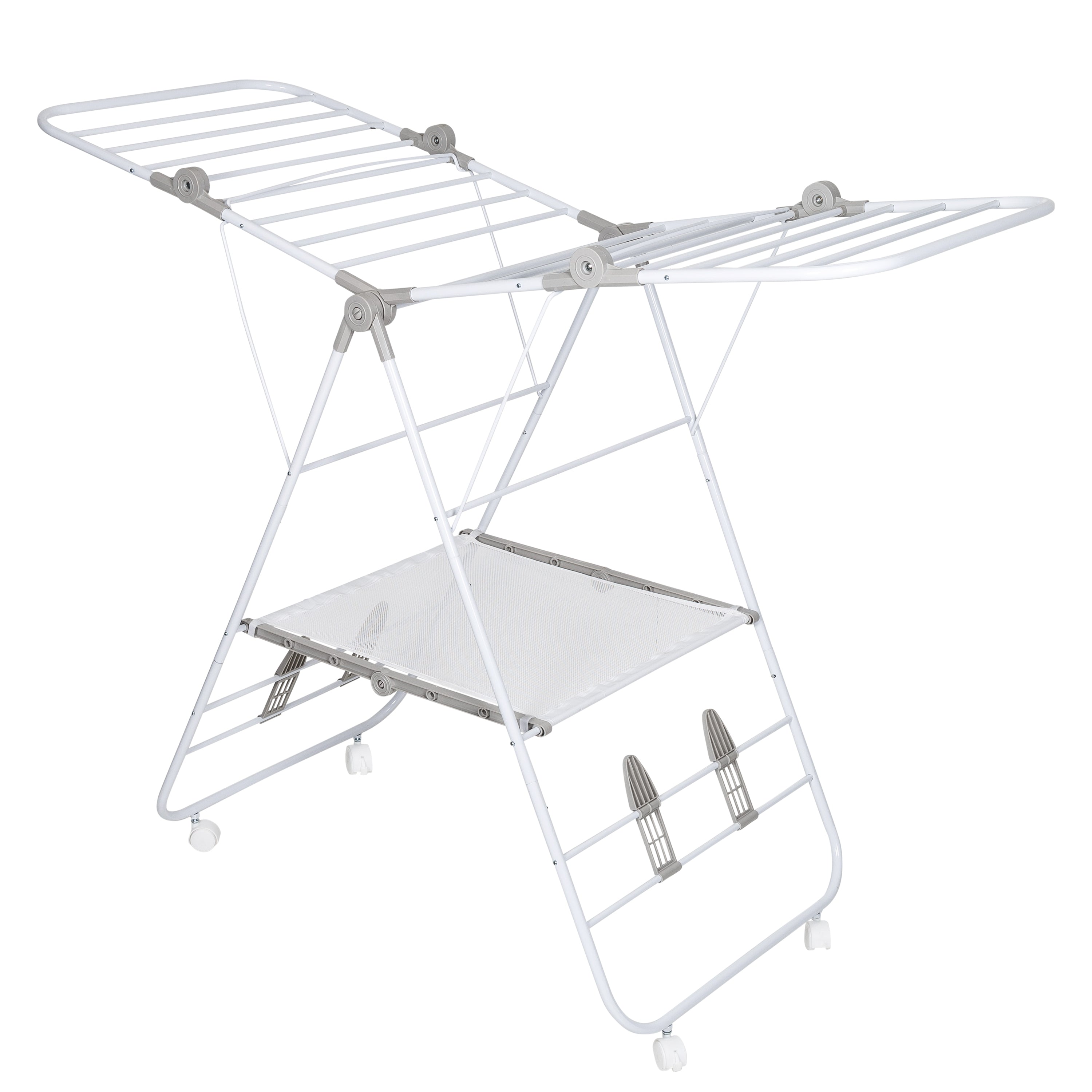 Polder Two-Tier Free Standing Clothes Drying Rack with Mesh Garment Dryer
