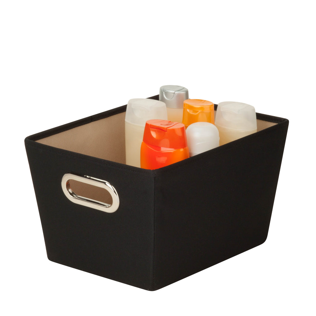 Black Large Storage Bin with Handles