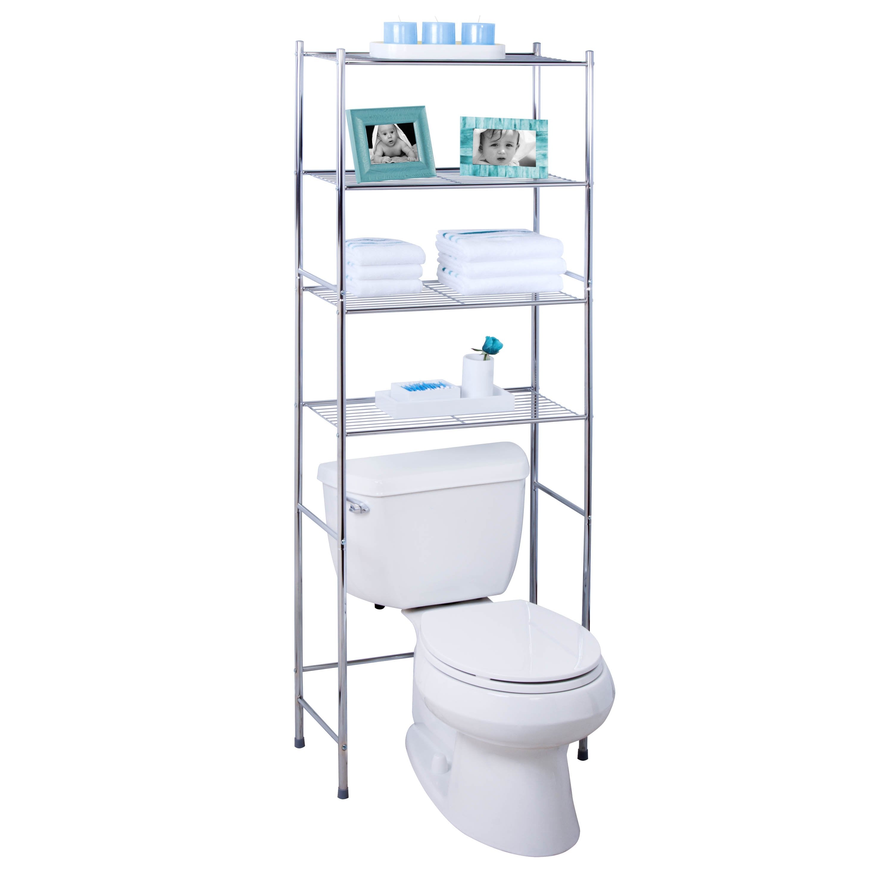 Chrome 4 Tier Over The Toilet Space Saver