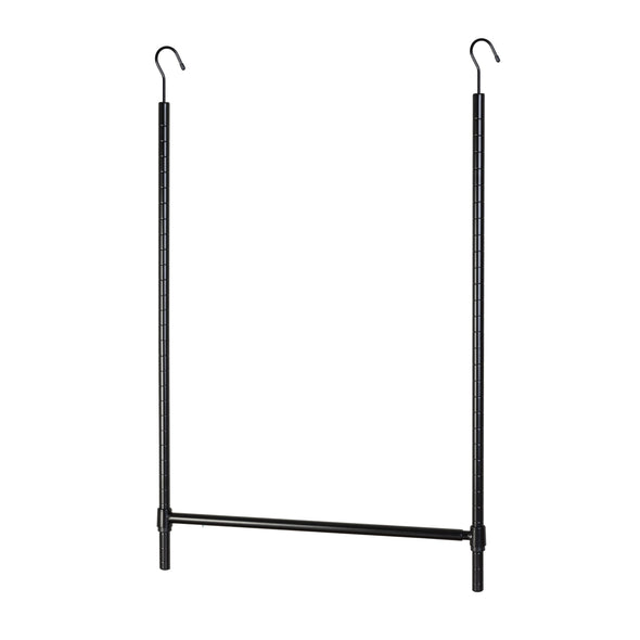 Black Hanging Closet Rod For Clothes Hanging