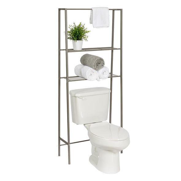 Satin Nickel 2-Tier Over-the-Toilet Space Saver