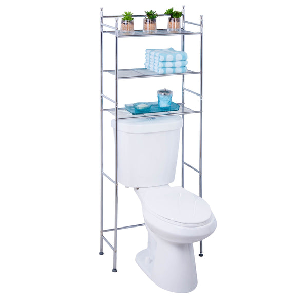 Chrome 3-Tier Over-The-Toilet Storage Shelf