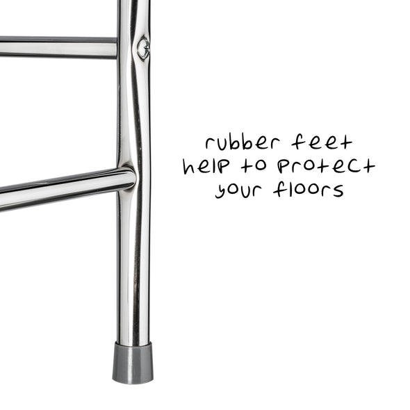 Rubber feet help to protect floors