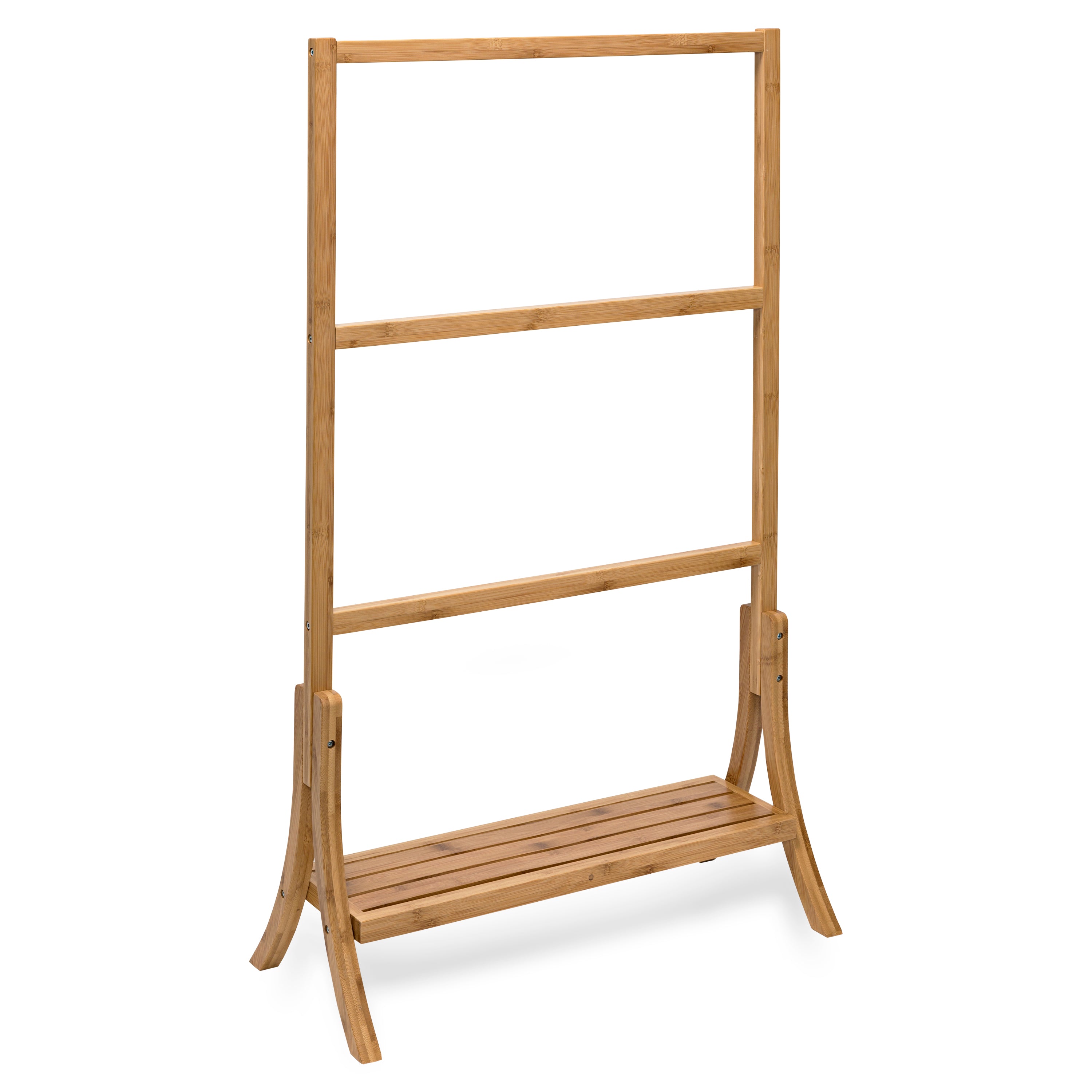 Natural Bamboo 3-Tier Towel Rack