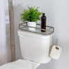 Satin Nickel Over-The-Toilet Toilet Paper and Storage Tray