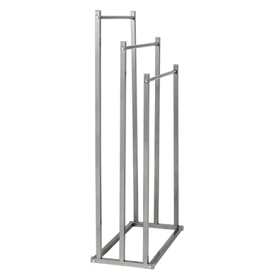 Satin Nickel 3-Tier Steel Freestanding Towel Rack