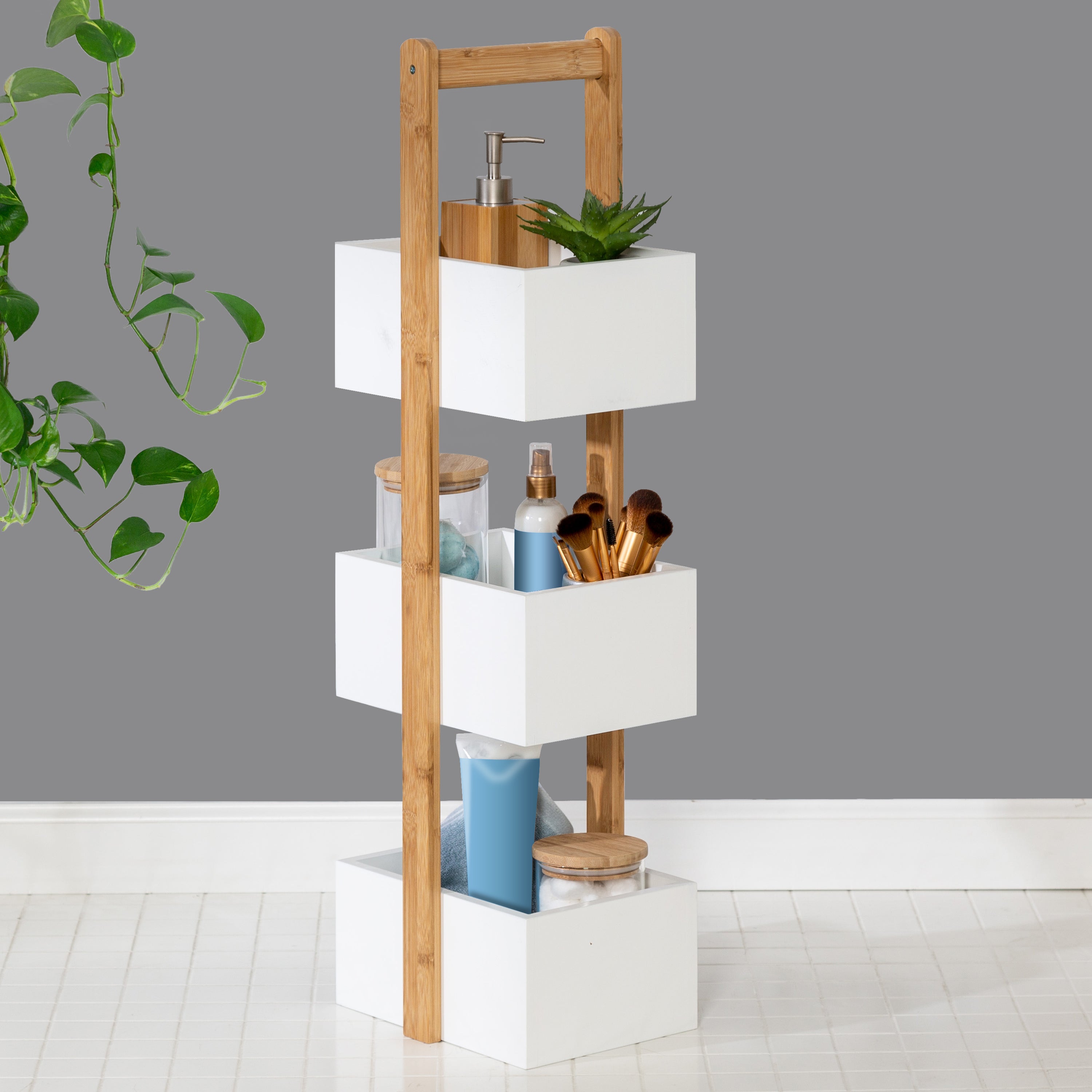 Honey-Can-Do 3 Tier Storage Caddy White