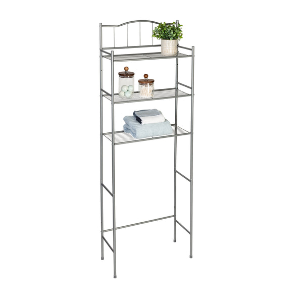 Satin Nickel 3-Tier Over-The-Toilet Space Saver