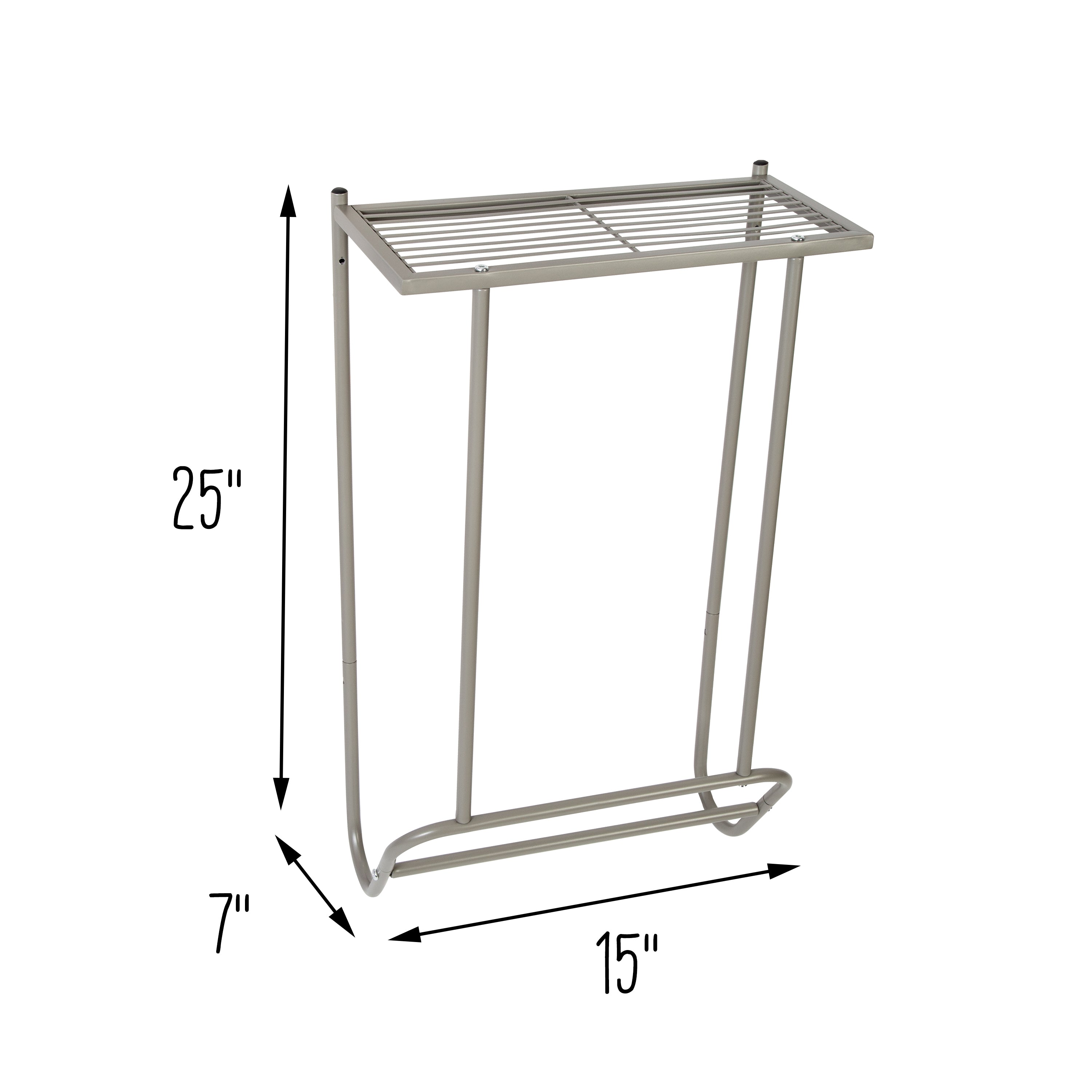 mDesign Metal Over the Door Towel Holder for Kitchen Cabinet - 2 Pack -  Satin