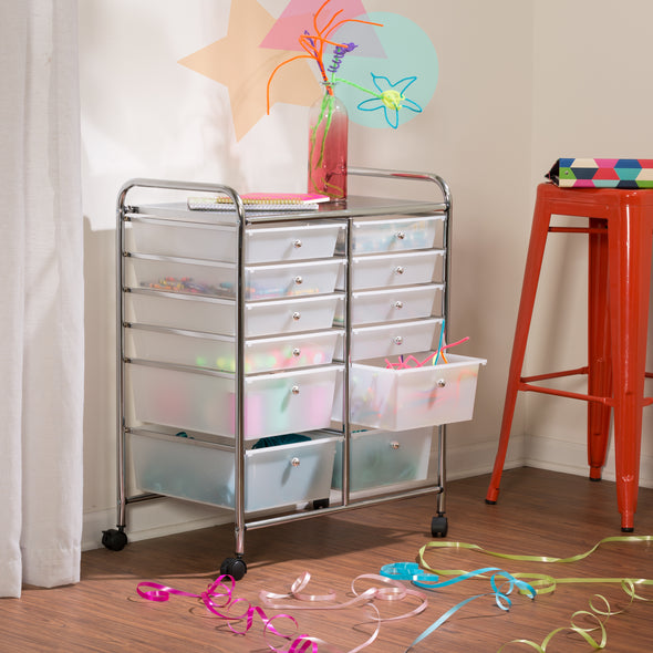 Doubles as a craft cart for arts & crafts storage