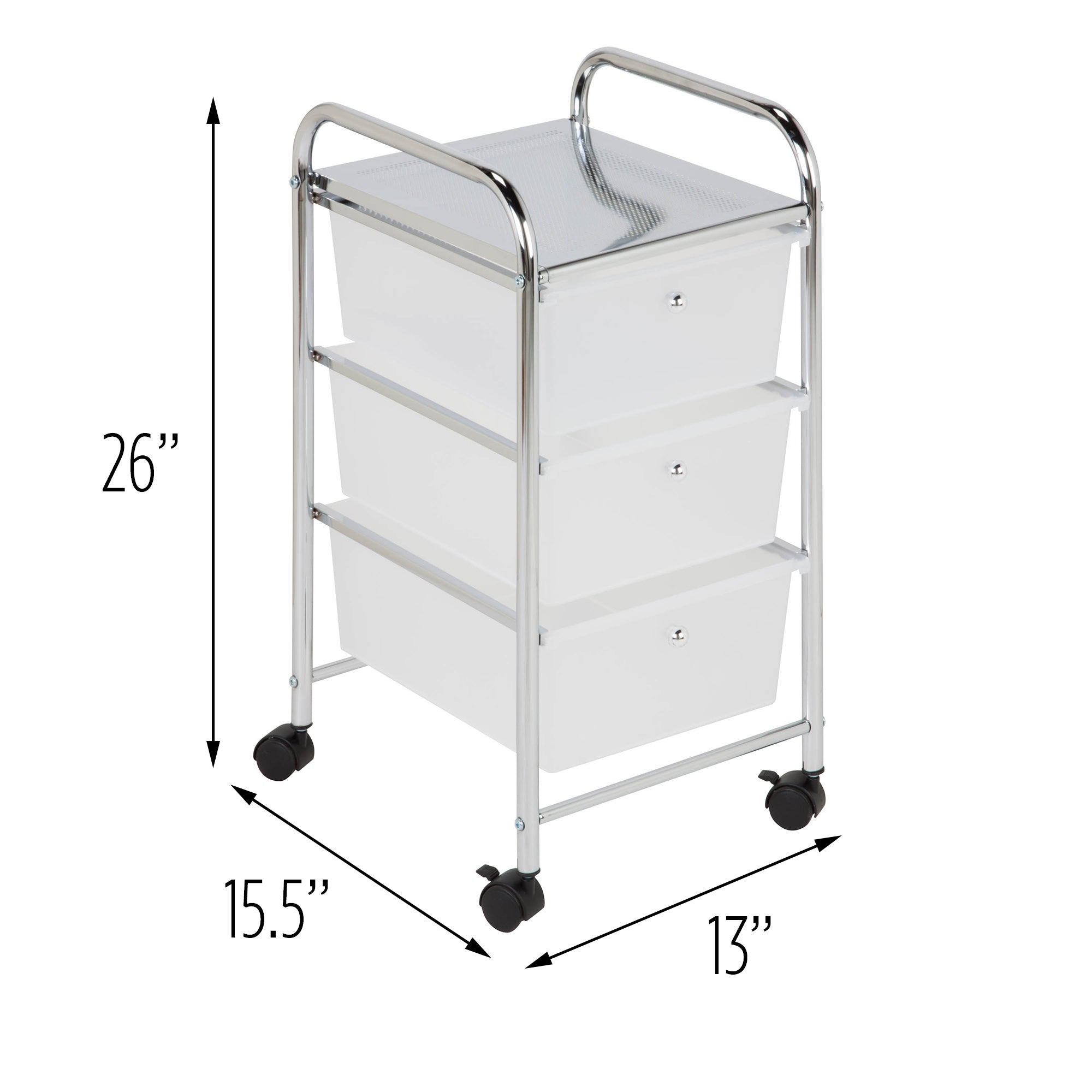 Honey Can Do Plastic 10-Drawer Rolling Storage Cart, 35 x 15 x 11, Black
