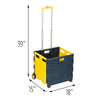 Blue/Yellow Folding Utility Cart with Handle