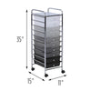 Gray 10-Drawer Rolling Storage Cart