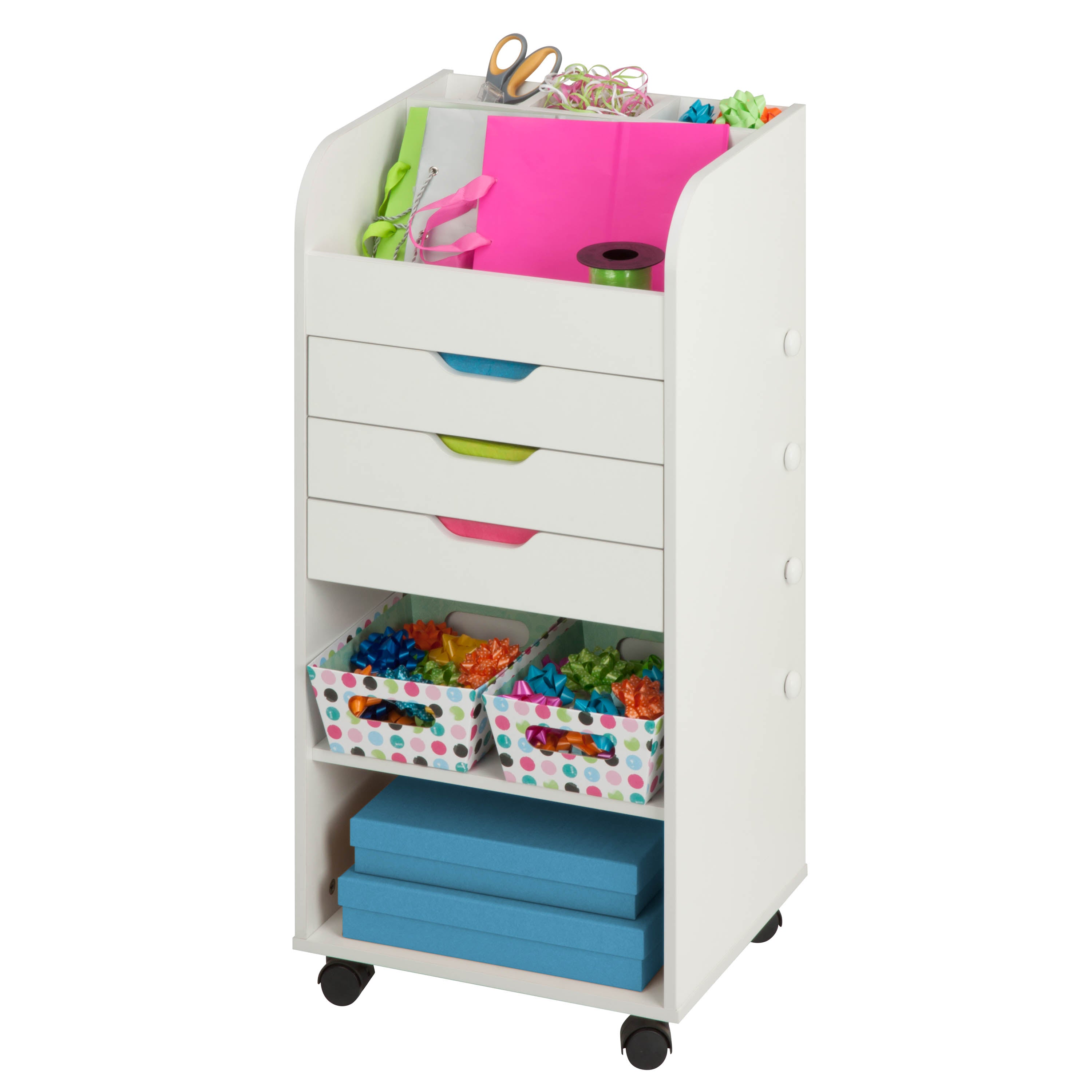 Outlet ✔️ Honey Can Do 3-Drawer White Rolling Craft Cart with Drawers &  Slotted Compartments 🤩