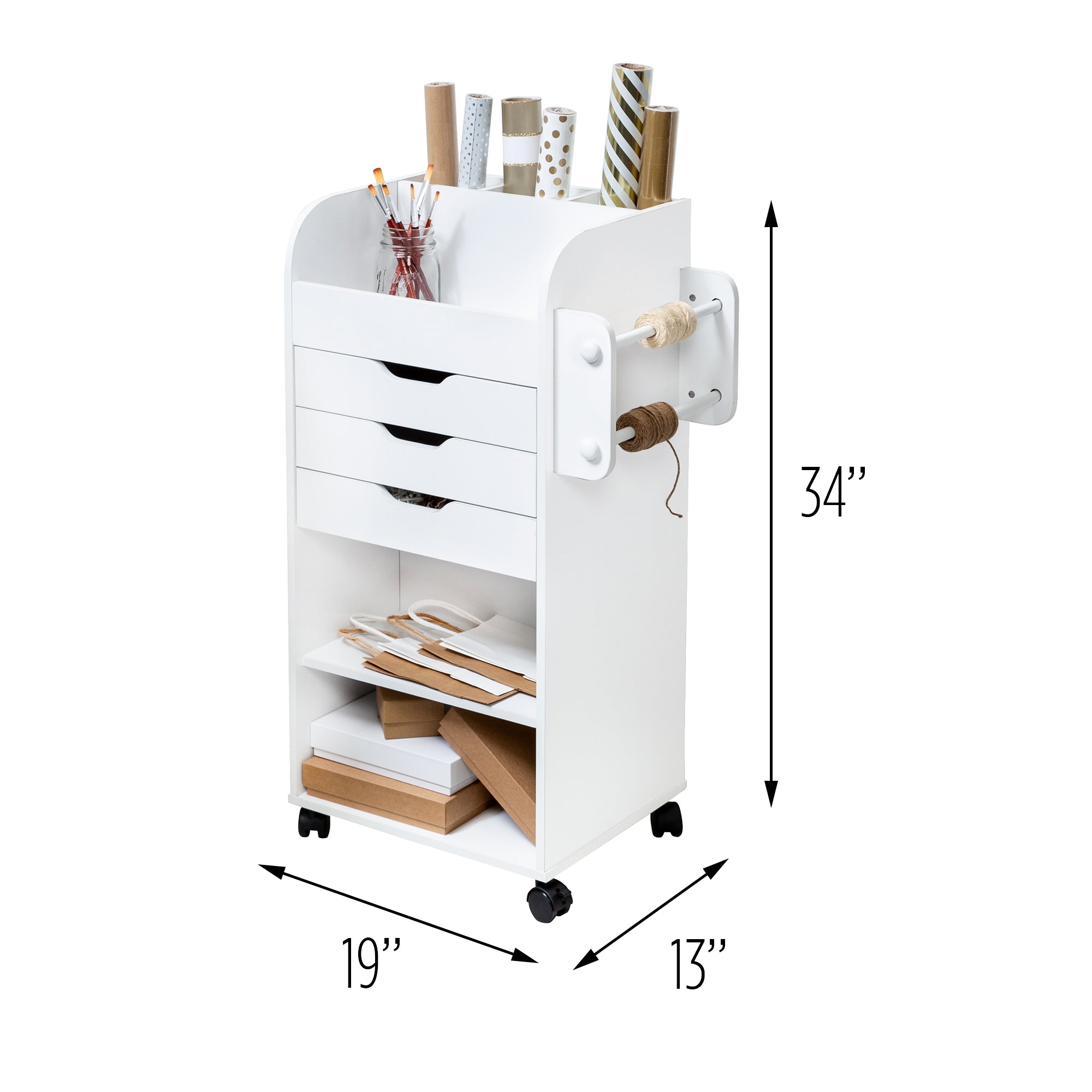 Gift wrapping cart