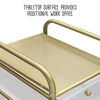Clear/Gold Plastic 5-Drawer Rolling Storage Cart