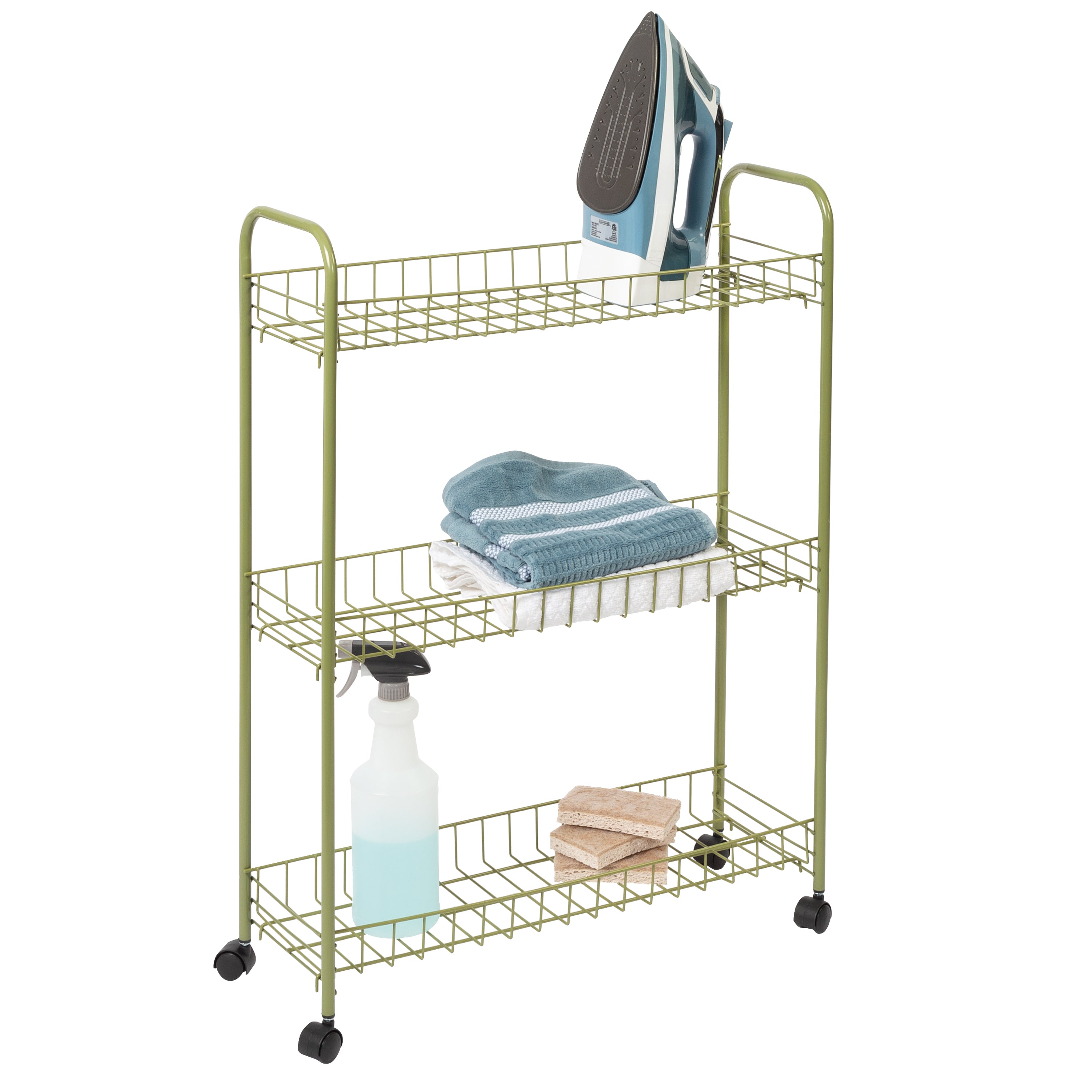 Small footprint and taller height maximize vertical space; great for small rooms