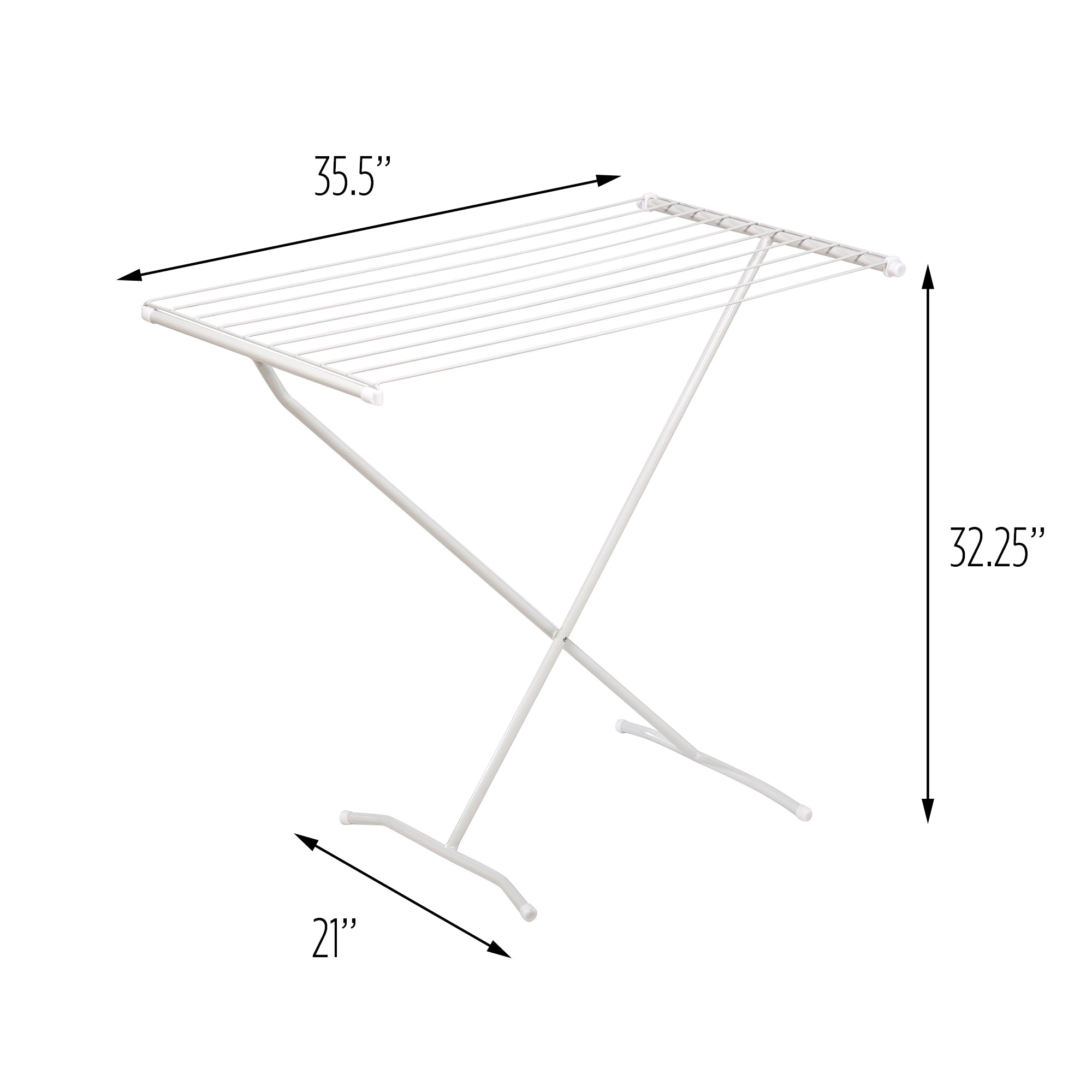 White Metal Folding X-Frame Drying Rack