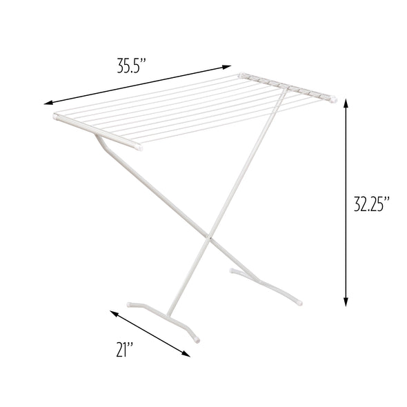 White Metal Folding X-Frame Drying Rack