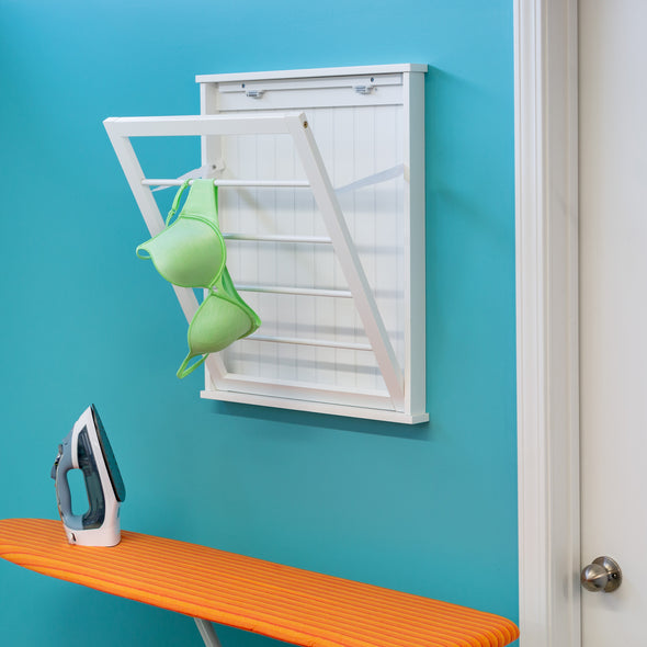White Folding Over-the-Door or Wall-Mount Drying Rack (80-Feet)