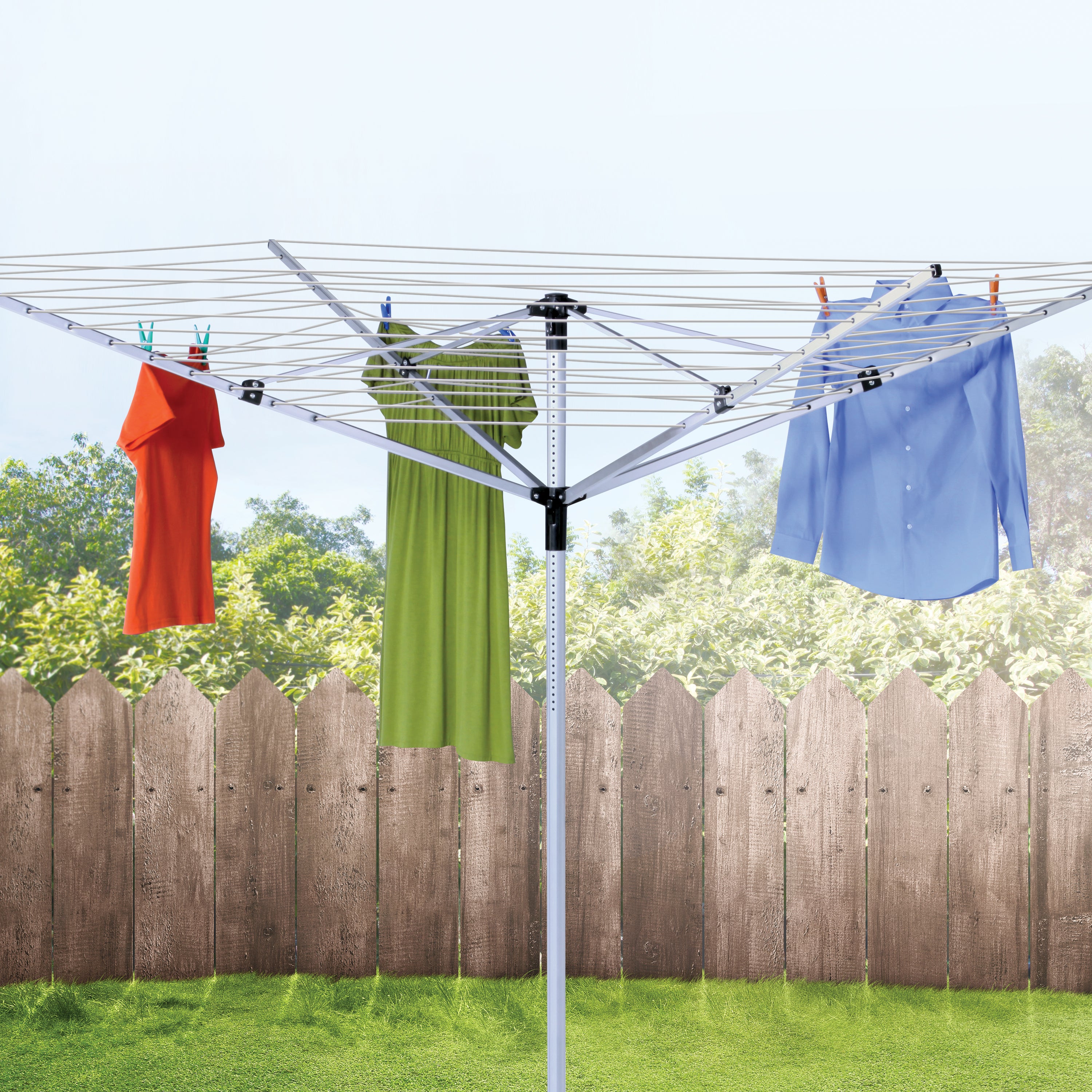 Honey Can Do Umbrella Outdoor Clothesline Dryer