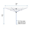 Aluminum 165-Feet Outdoor Umbrella Drying Rack