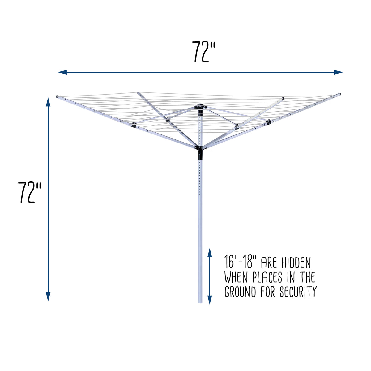 Aluminum 165-Feet Outdoor Umbrella Dryer Rack