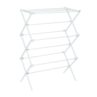 White 3-Tier Folding Clothes Drying Rack