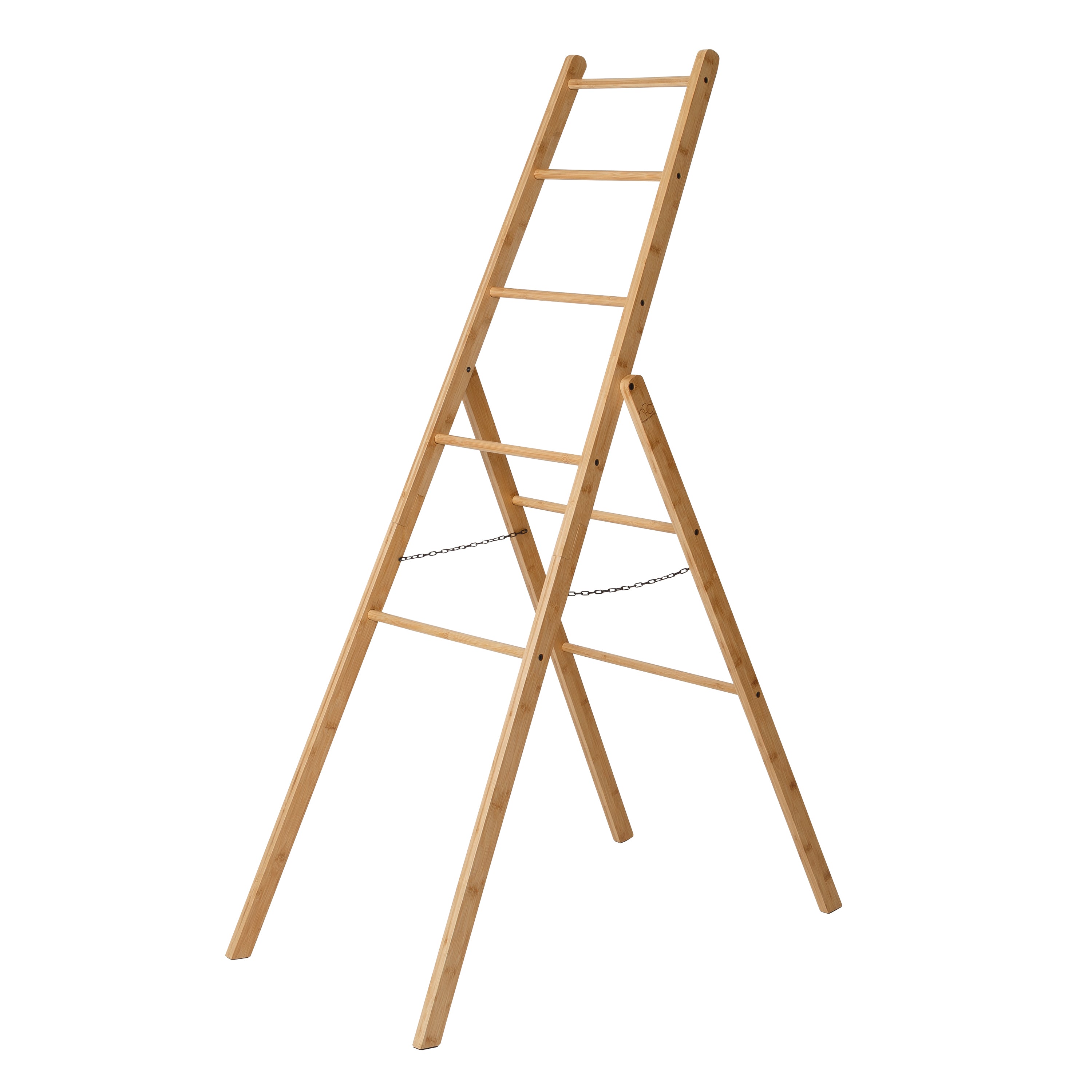Natural Bamboo Folding Ladder Rack