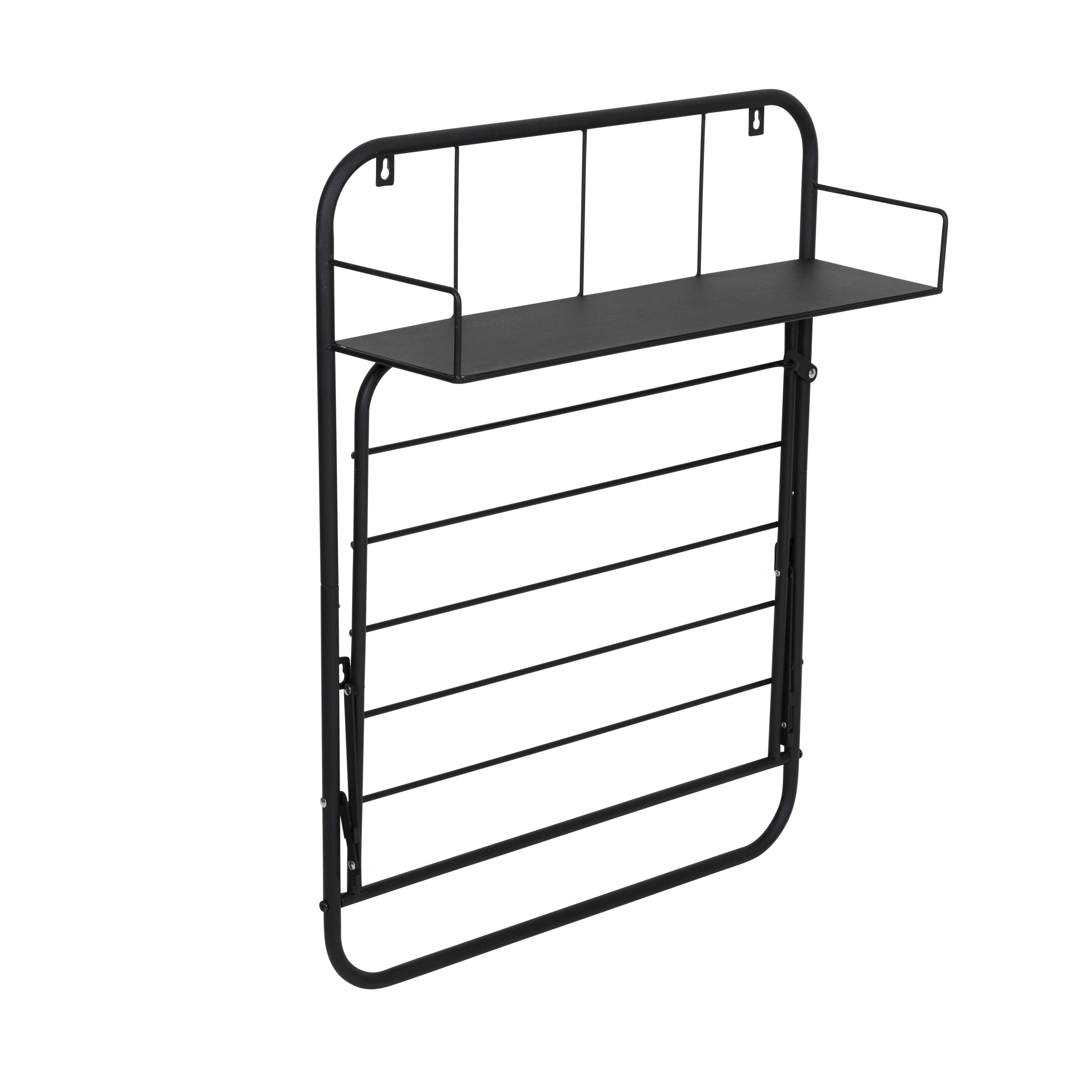 Honey-Can-Do Over-The-Door Folding Clothes Drying Rack - Black