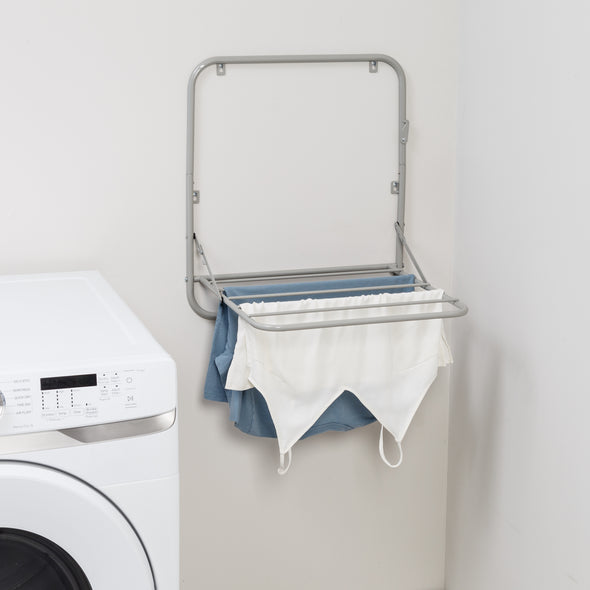Gray Over-the-Door or Wall Mount Folding Drying Rack