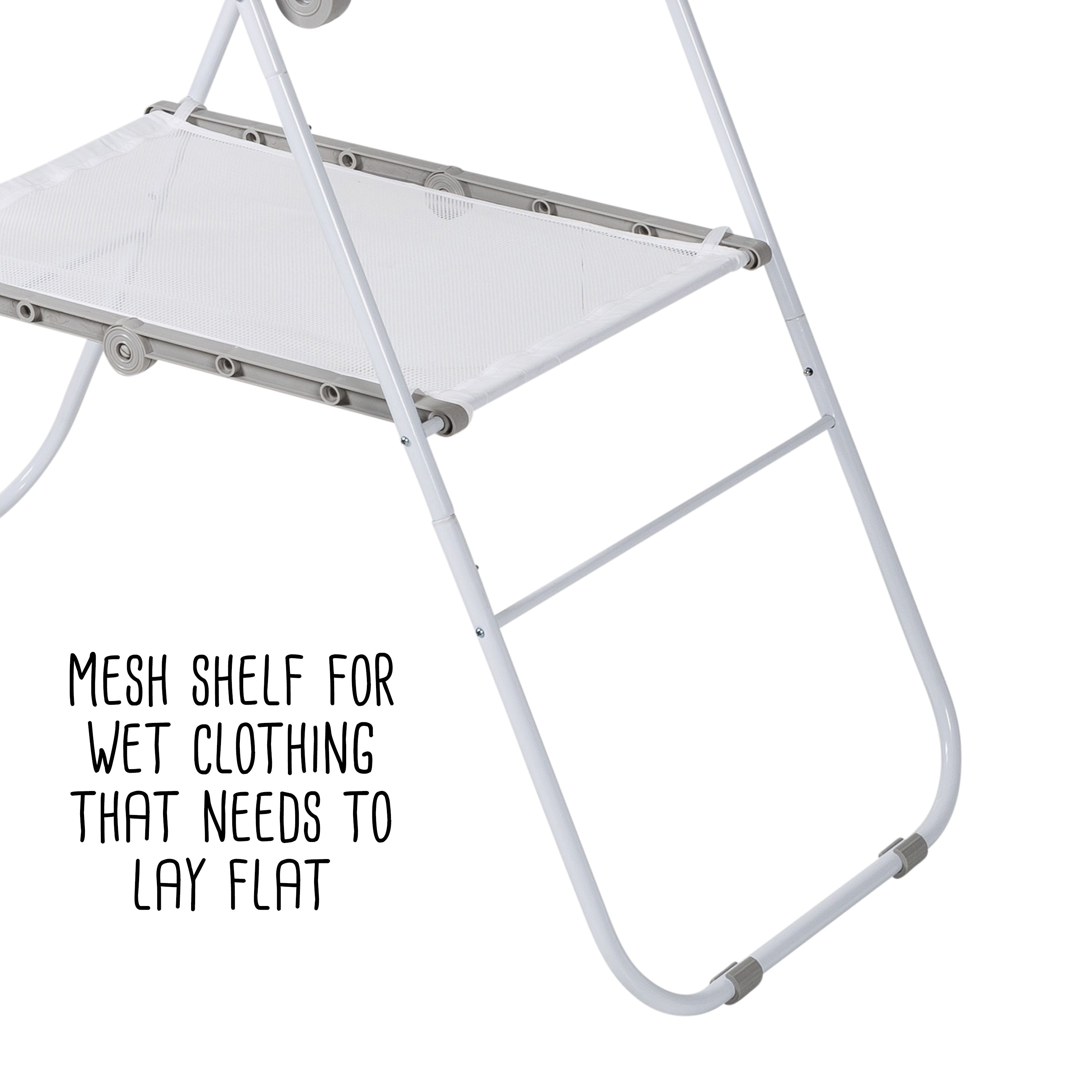 Honey-Can-Do Rolling Folding Wing Drying Rack, White